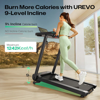 Urevo URTM037 löpband 420 x 1080 mm 12 km/t